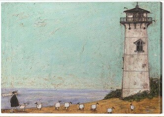 Obraz na plátně Sam Toft - Seven Sisters and a Lighthouse, 2 cm - 50×40 cm