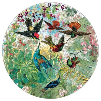 EEBOO Kulaté puzzle Kolibříci 500 dílků
