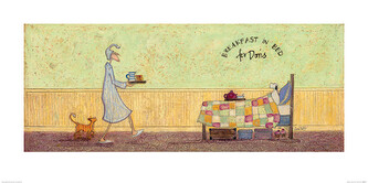 Umělecký tisk Sam Toft - Breakfast in Bed For Doris, 100 × 50 cm