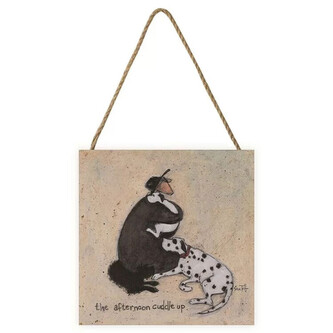 Dřevěný obraz Sam Toft - The Afternoon Cuddle Up, 20 × 20 cm