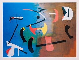 Umělecký tisk Composition, Joan Miró, 80 × 60 cm