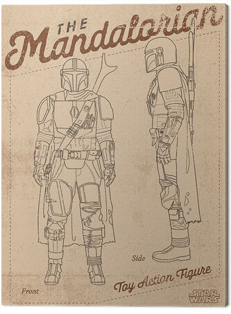 Obraz na plátně Star Wars: The Mandalorian - Action Figure, 2 - 30×40 cm