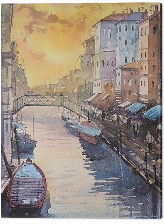 Obraz na plátně Rajan Dey - Venice in Late Afternoon, 2 - 60×80 cm