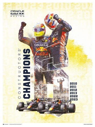 Umělecký tisk Oracle Red Bull Racing - F1 World Constructors' Champions 2023, 40 × 50 cm