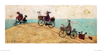 Umělecký tisk Sam Toft - Electric Bike Ride, 60 × 30 cm