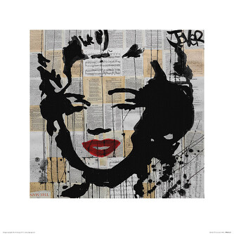 Umělecký tisk Loui Jover - Marilyn, 40 × 40 cm
