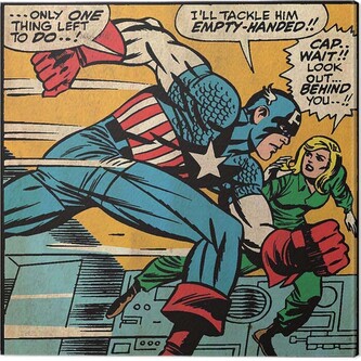 Obraz na plátně Captain America - Empty Handed, 2 - 40×40 cm