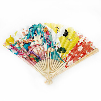 Vějíř  Vějíř  Hatsune Miku - Hatsune Miku & Twins Kimono