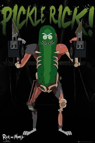 Plakát, Obraz - Rick and Morty - Pickle Rick, 61 × 91.5 cm