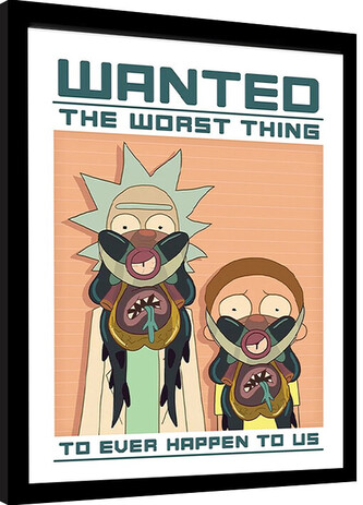 Obraz na zeď - Rick and Morty - Wanted, 34.3 × 44.5 cm