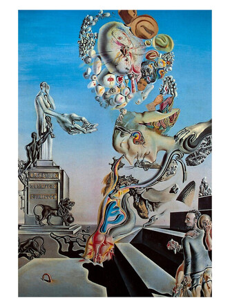 Umělecký tisk Truchlivá hra, 1929, Salvador Dalí, 24 × 30 cm