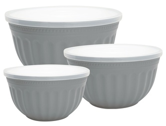 Sada tří plastových misek Alice Grey
