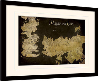 Obraz na zeď - Hra o Trůny (Game of Thrones) - Westeros, 34.3 × 44.5 cm