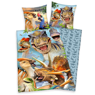 Povlečení Dinosauři - Selfies, 135 x 200 / 80 x 80