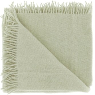 Vlněný pléd s třásněmi Yorick v holubí bílé