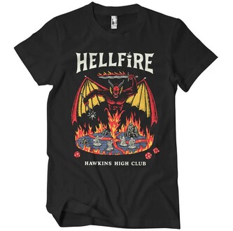 Tričko Stranger Things - Hellfire Hawkins High Club, L