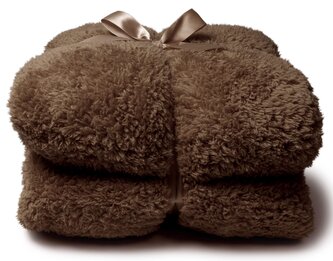 Heboučká deka Teddy hnědá