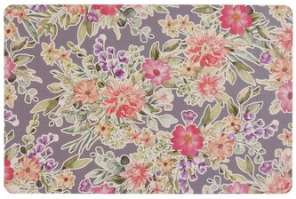 Prostírání Flowers tmavě šedé