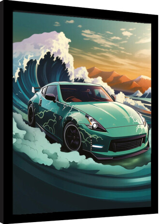 Obraz na zeď - Wave Collection - Wave Cars Fairlady, 34.3 × 44.5 cm