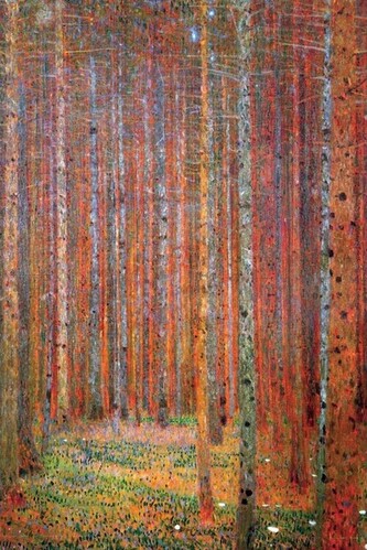 Plakát, Obraz - Gustav Klimt - Jedlový les, 61 × 91.5 cm