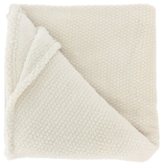 Heboučká deka se vzorem Sep v holubí bílé