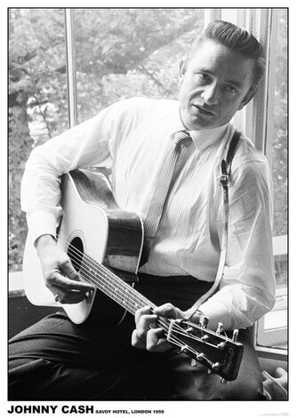 Plakát, Obraz - Johnny Cash - #2 Guitar, 59.4 × 84.1 cm