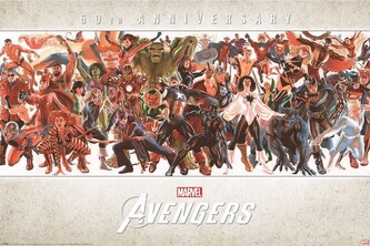 Plakát, Obraz - Avengers - 60th Anniversary by Alex Ross, 91.5 × 61 cm