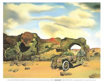 Umělecký tisk Paranoidně kritická osamělost, 1935, Salvador Dalí, 30 × 24 cm