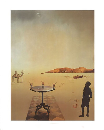 Umělecký tisk Sluneční stůl, 1936, Salvador Dalí, 24 × 30 cm