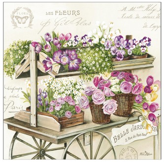 Papírový ubrousek Les Fleurs