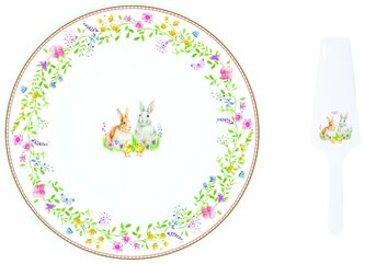 Dortový talíř s dortovou lžící Happy Easter