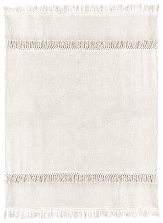 Lehký přehoz s třásněmi Saba bílý