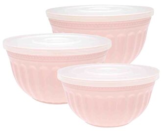 Sada tří plastových misek Alice Pale Pink