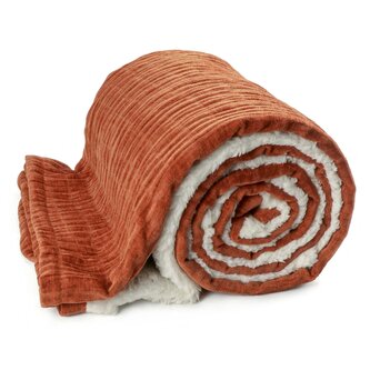 Hřejivá deka Lois rezavá hnědá