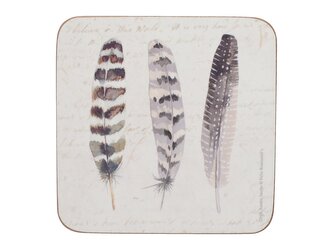 Korkové podložky pod skleničky Feathers