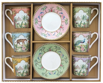 Porcelánové šálky a podšálky na kávu Paradise Sauvage