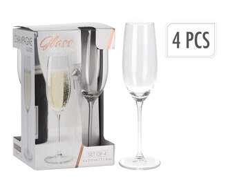 sklenice na šampus flétna 210ml (4ks)