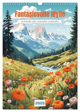 Fantasievolle Idylle (Wandkalender 2025 DIN A3 hoch), CALVENDO Monatskalender
