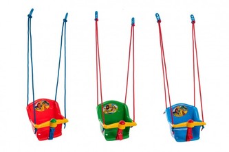 Houpačka s pískátkem plast 35x34x35cm nosnost 20kg 3 barvy