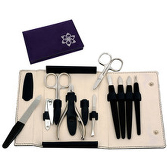 Sefiros Rodinná fialová manikúra s kamínky pro ženy