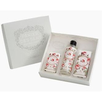 Panier Des Sens Růže Dárková sada ( sprchový gel, krém na ruce a tuhé mýdlo ) 475 ml pro ženy