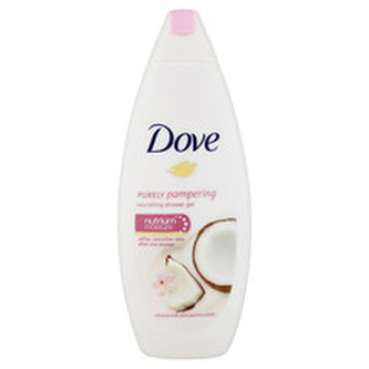 Dove Purely Pampering Nourishing Shower Gel - Vyživující sprchový gel s vůní kokosového mléka a jasmínu 250 ml pro ženy