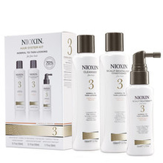 Nioxin System 3 Hair System Kit Normal To Thin Looking Chemically Treated - Třífázová péče pro jemné barvené mírně řídnoucí vlasy pro ženy