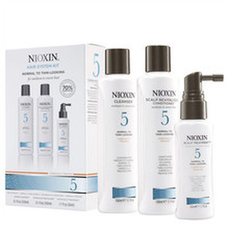 Nioxin System 5 Hair System Kit Medium To Coarse Hair Normal To Thin Looking Natural & Chemically Treated - Třífázová péče pro normální až silné přírodní i b pro ženy