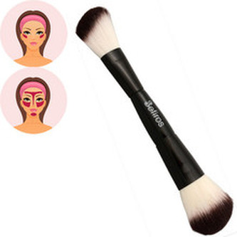 Sefiros Black & White Blush Powder Duo Brush - Duo štětec na pudr a tvářenku pro ženy