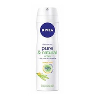 Nivea Pure & Natural Jasmín Deodorant - Deodorant ve spreji 150 ml pro ženy
