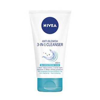 Nivea Anti Blemish 3-In-1 Cleanser - Hloubkově čisticí peelingový krém 3v1 150 ml pro ženy