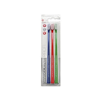 Swissdent Gentle Trio Extra Soft Set ( 2 + 1 ZDARMA tmavě modrý + červený + zelený) - Sada zubních kartáčků unisex