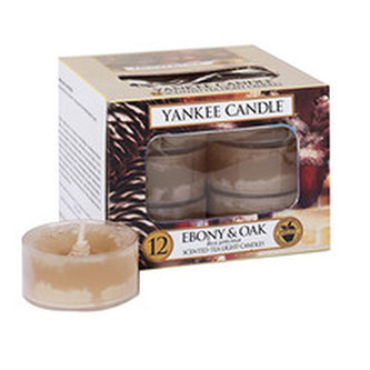 Yankee Candle Ebony & Oak Candle ( eben a dub ) - Aromatické čajové svíčky ( 12 ks ) 9. ml unisex