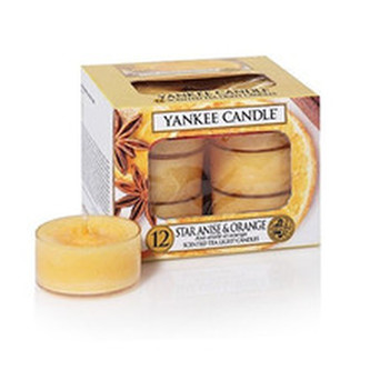 Yankee Candle Star Anise & Orange Candle ( badyán a pomeranč ) - Aromatické čajové svíčky ( 12 ks ) 9. ml unisex